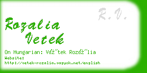 rozalia vetek business card